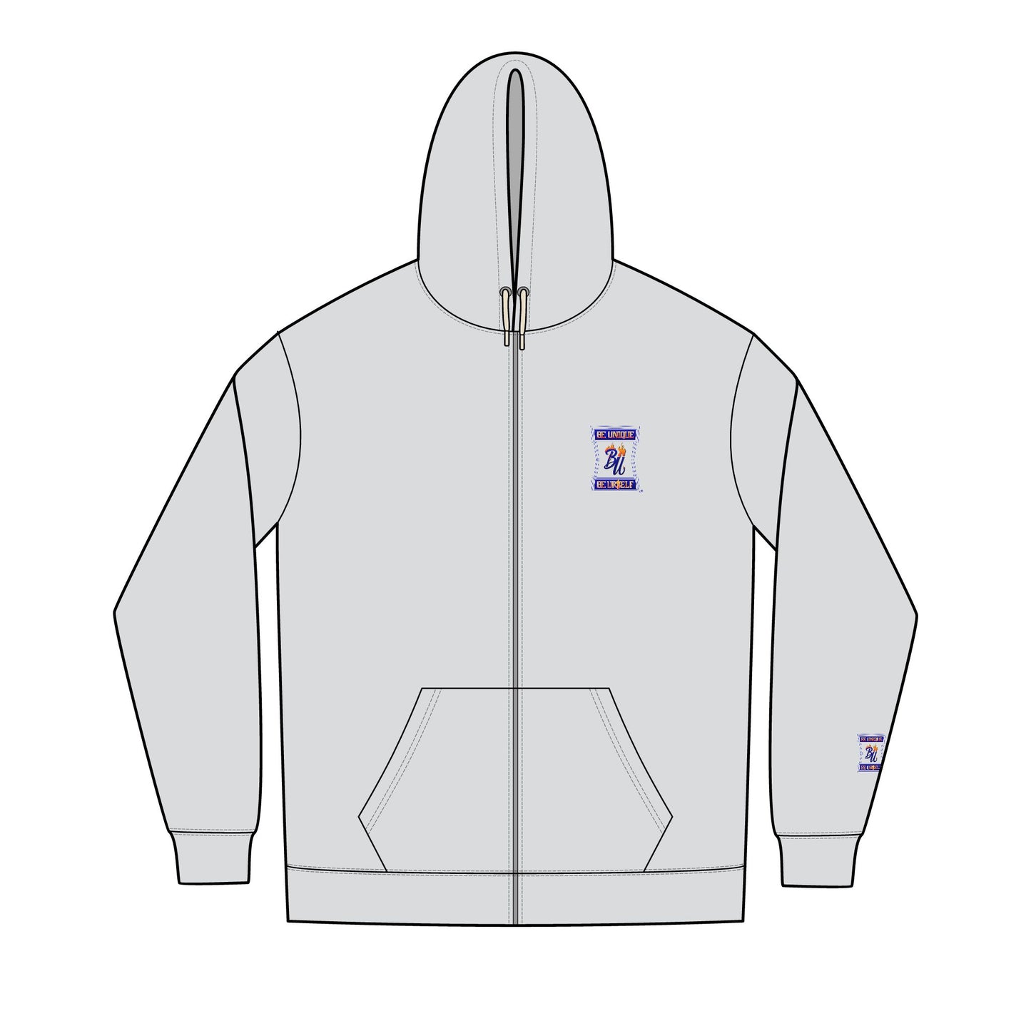 Men's Retro Graphic Full-Zip Hoodie, Cool Casual Wear, Unique Gift for Him, Streetwear Hoodie, Stylish Layering Piece
