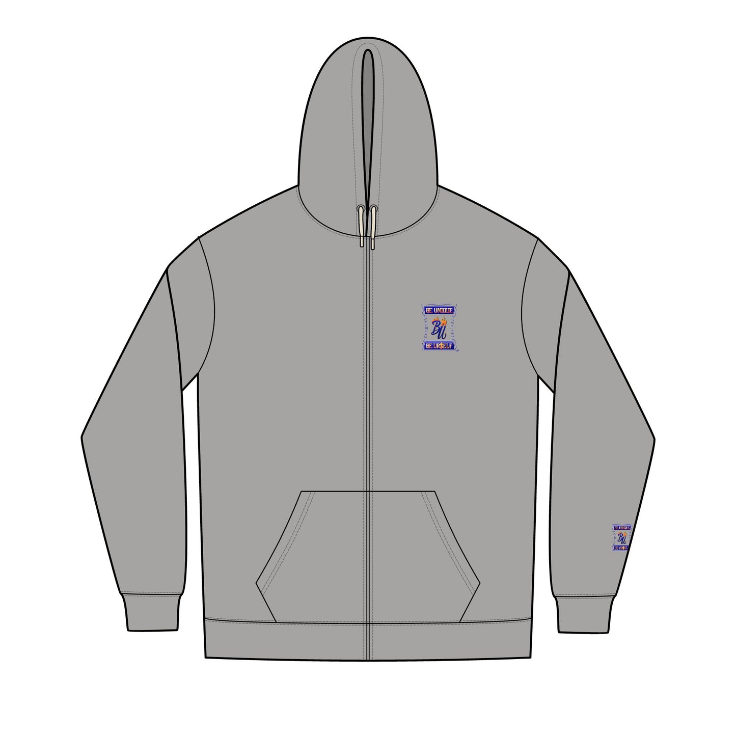 Men's Retro Graphic Full-Zip Hoodie, Cool Casual Wear, Unique Gift for Him, Streetwear Hoodie, Stylish Layering Piece