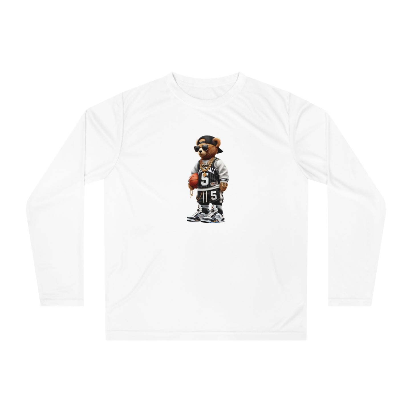Cool Bear Graphic Long Sleeve Shirt | Casual Sportswear, Unisex Activewear, Streetwear Fashion, Gift for Sports Lovers