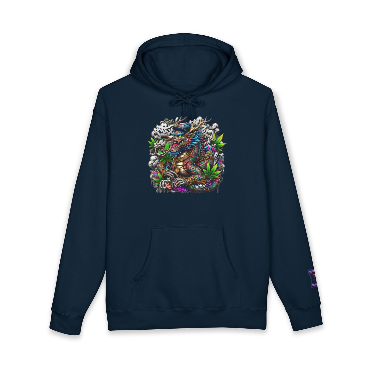 Colorful Dragon Design Unisex Heavyweight Hoodie, Graphic Sweatshirt, Streetwear Fashion, Unique Gift, Cozy Wear