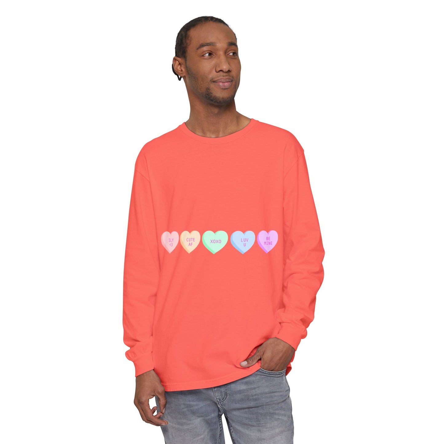 Trendy Long Sleeve Tee with Heart Design and Motivational Back Print, Unisex Gift, Casual Wear, Outfit for All Seasons, Perfect for [...]