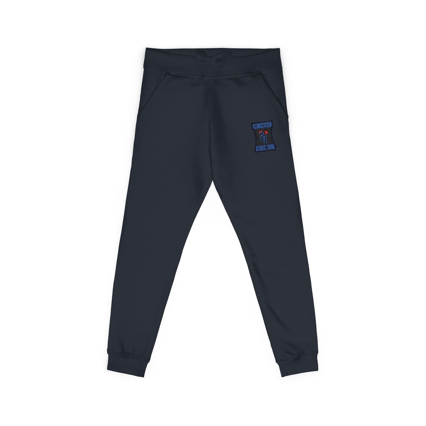 Embroidered Cosmic Cat Sweatpants — Cozy Pink Fleece Joggers