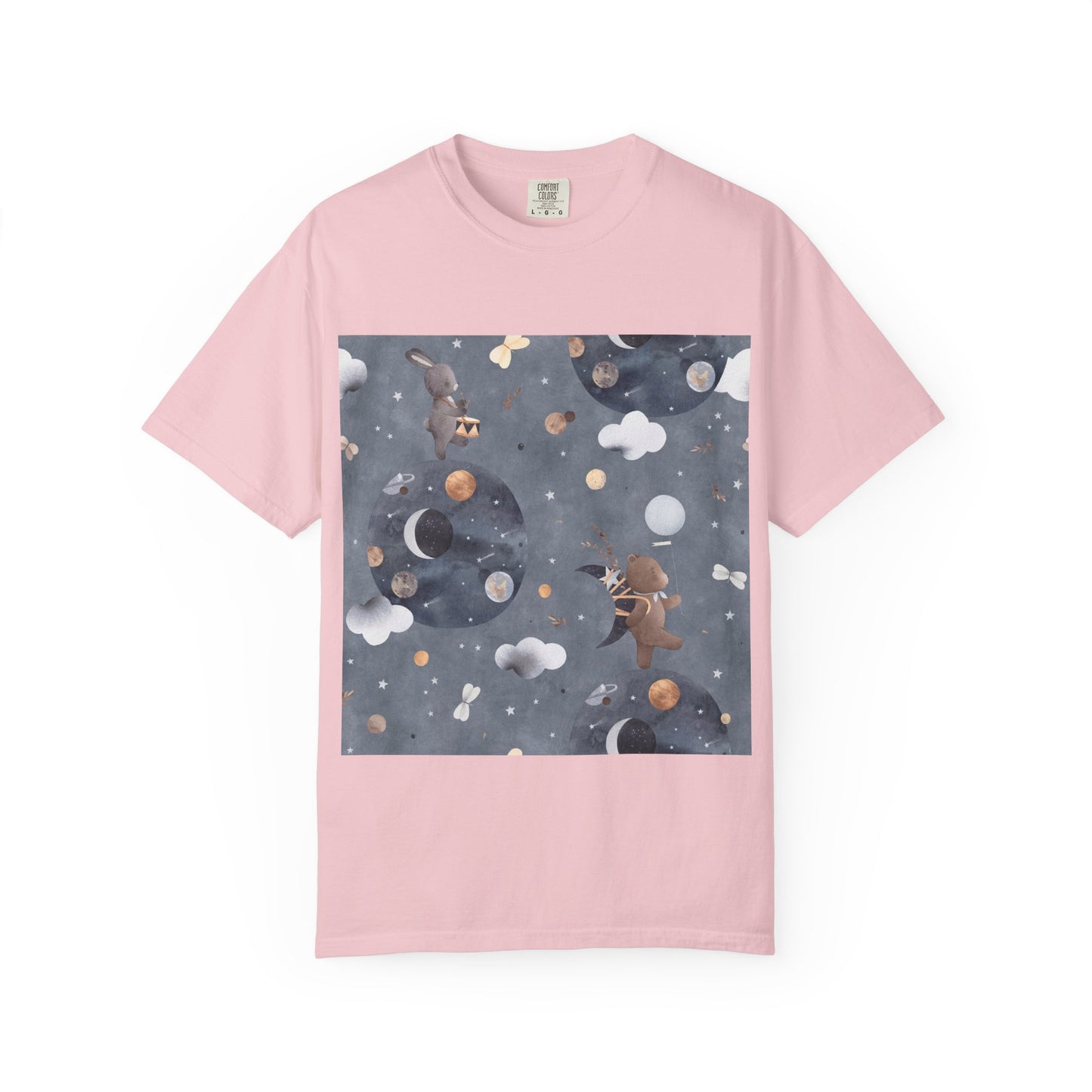 Whimsical Space-Themed T-Shirt, Unisex Graphic Tee, Comfortable Casual Wear, Unique Gift for Friends, Everyday Style, Be Unique Be Yourself