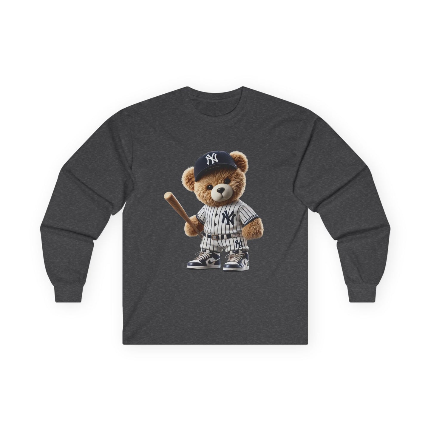 Baseball Bear Long Sleeve Tee - Cute Baseball Shirt, Perfect for Sports Fans, Gift for Kids and Adults, Spring and Summer Style, [...]