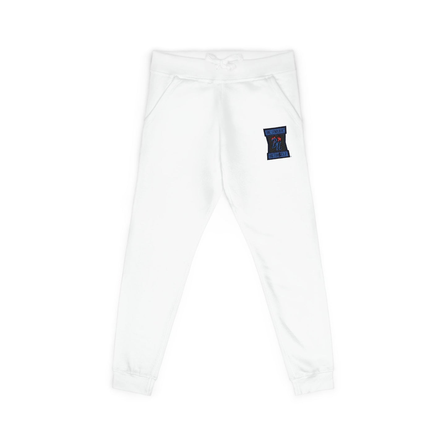 Embroidered Cosmic Cat Sweatpants — Cozy Pink Fleece Joggers