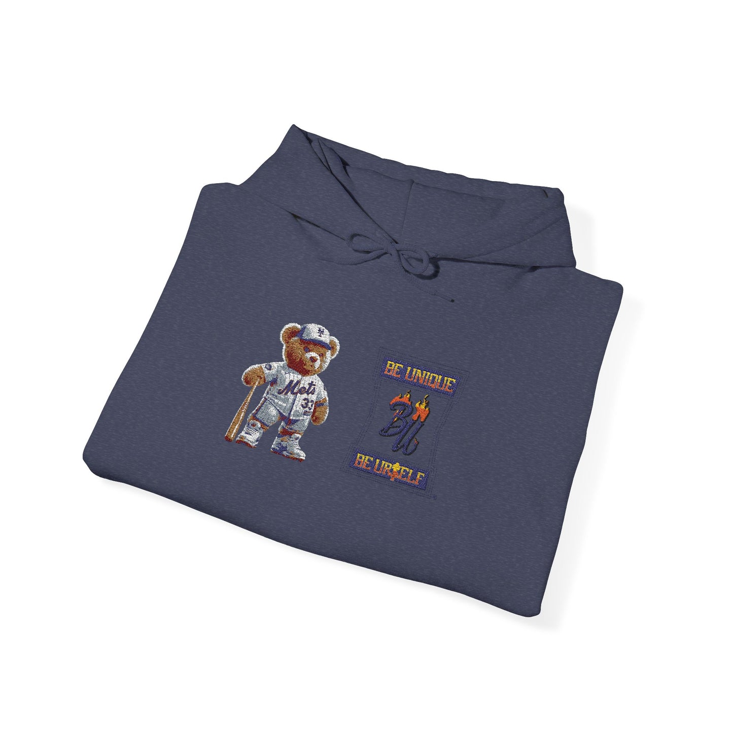 Space Bear Graphic Hoodie — Retro Astronaut Teddy Patch Sweatshirt