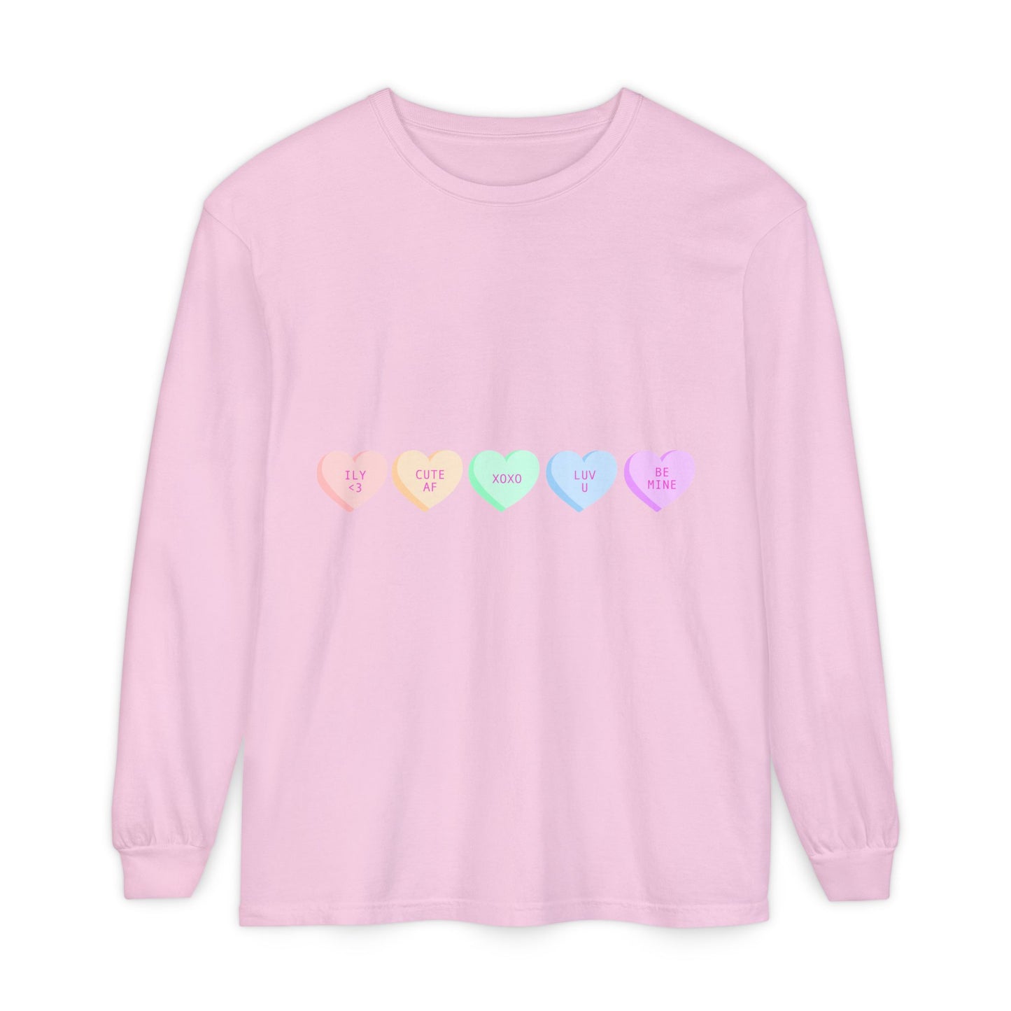 Trendy Long Sleeve Tee with Heart Design and Motivational Back Print, Unisex Gift, Casual Wear, Outfit for All Seasons, Perfect for [...]