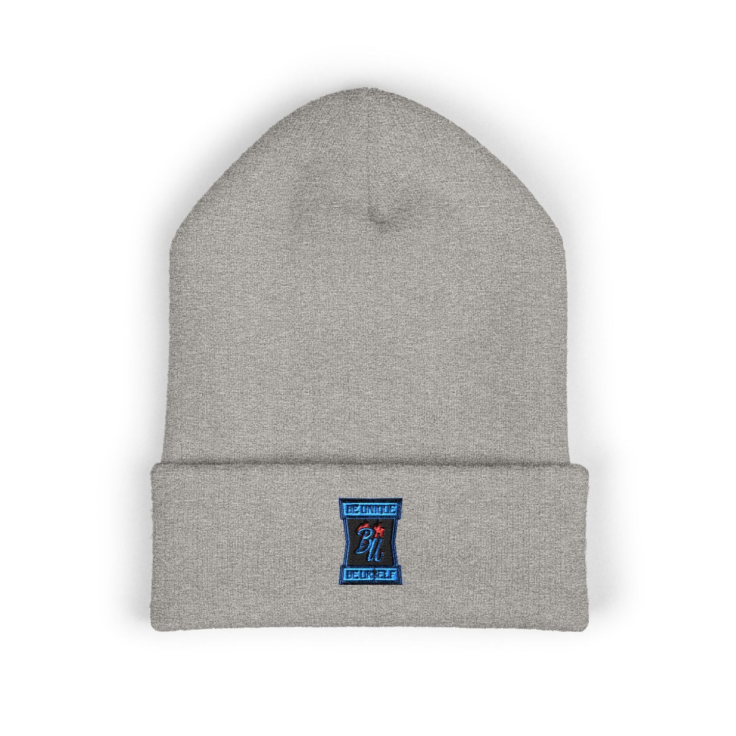 Embroidered 'Choose Joy' Cuffed Beanie — Classic Winter Knit Hat