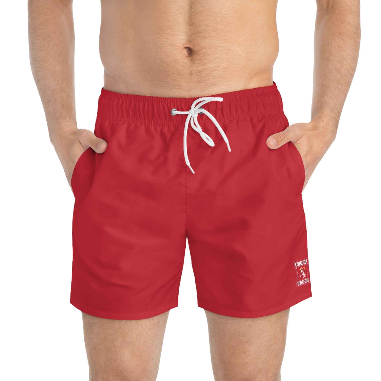 Vibrant Red Swim Trunks for Summer Fun