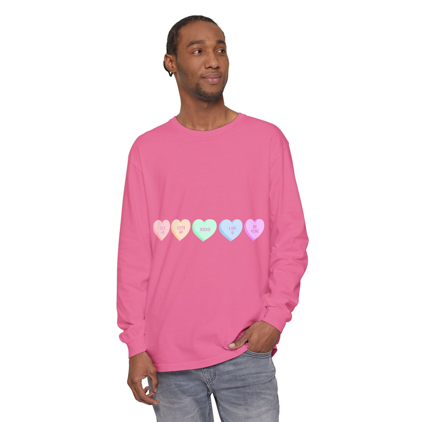 Trendy Long Sleeve Tee with Heart Design and Motivational Back Print, Unisex Gift, Casual Wear, Outfit for All Seasons, Perfect for [...]