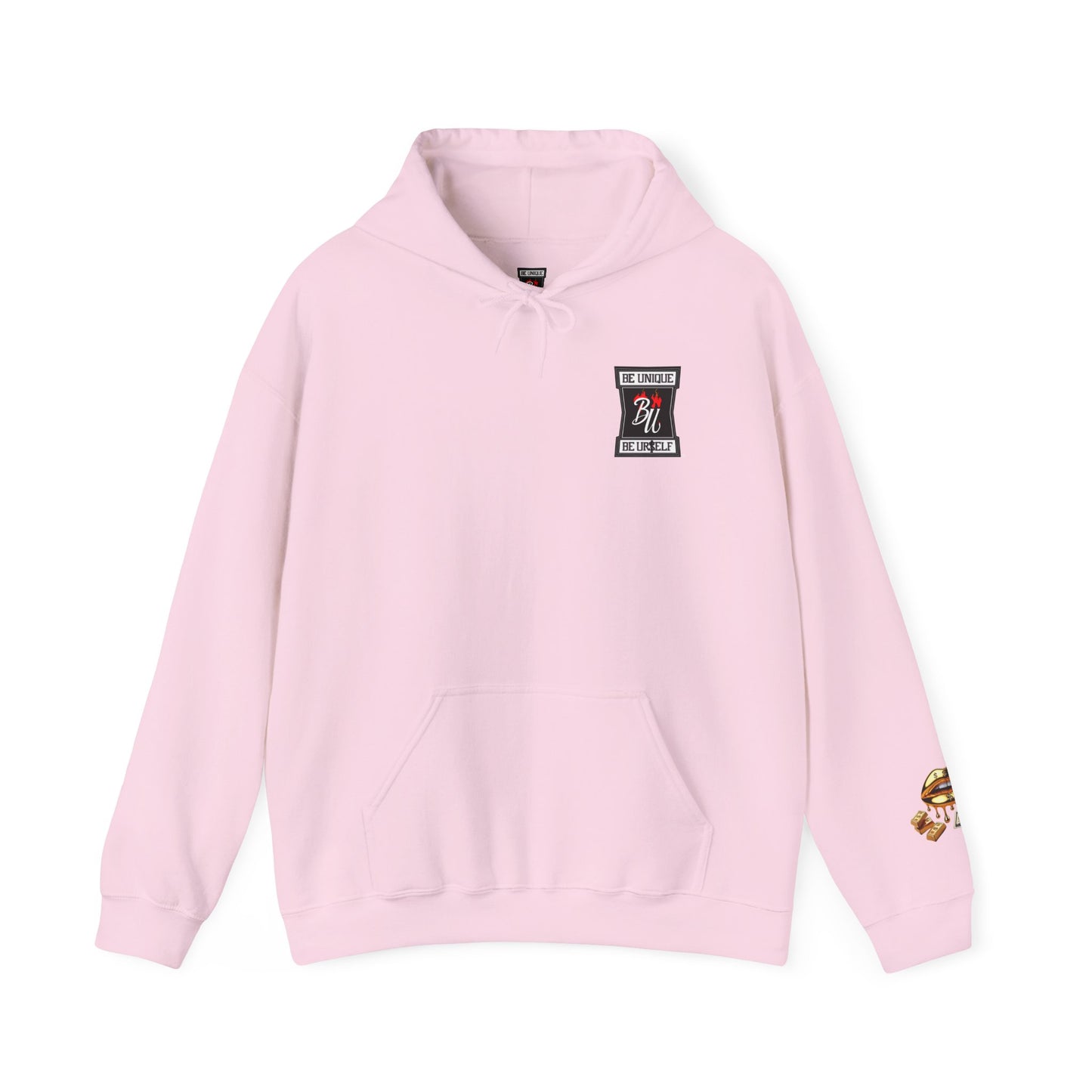 Hoodie — Golden Drip Lips & Money Graphic Pullover