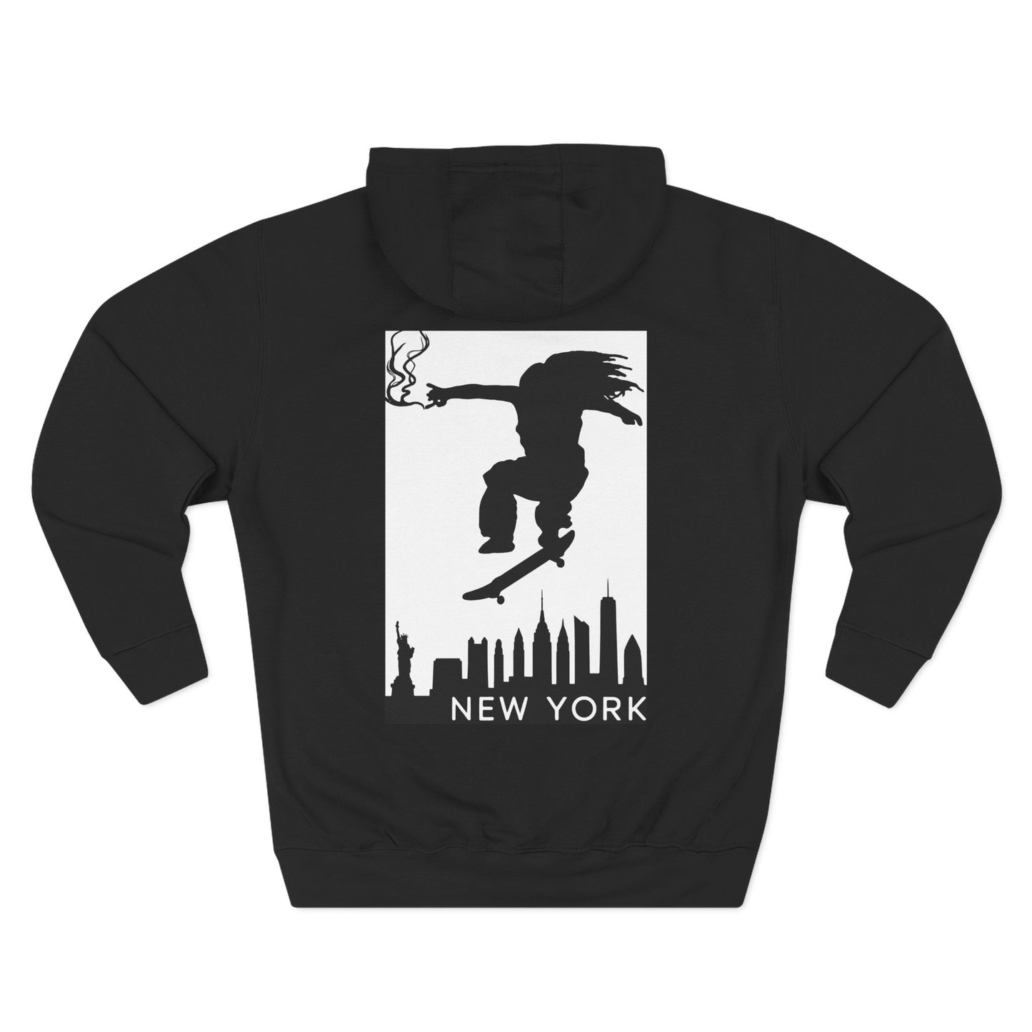 Urban Skate Fleece Hoodie - Streetwear Style, Cozy Pullover, Gift for Skaters, Trendy Fashion, New York Inspired