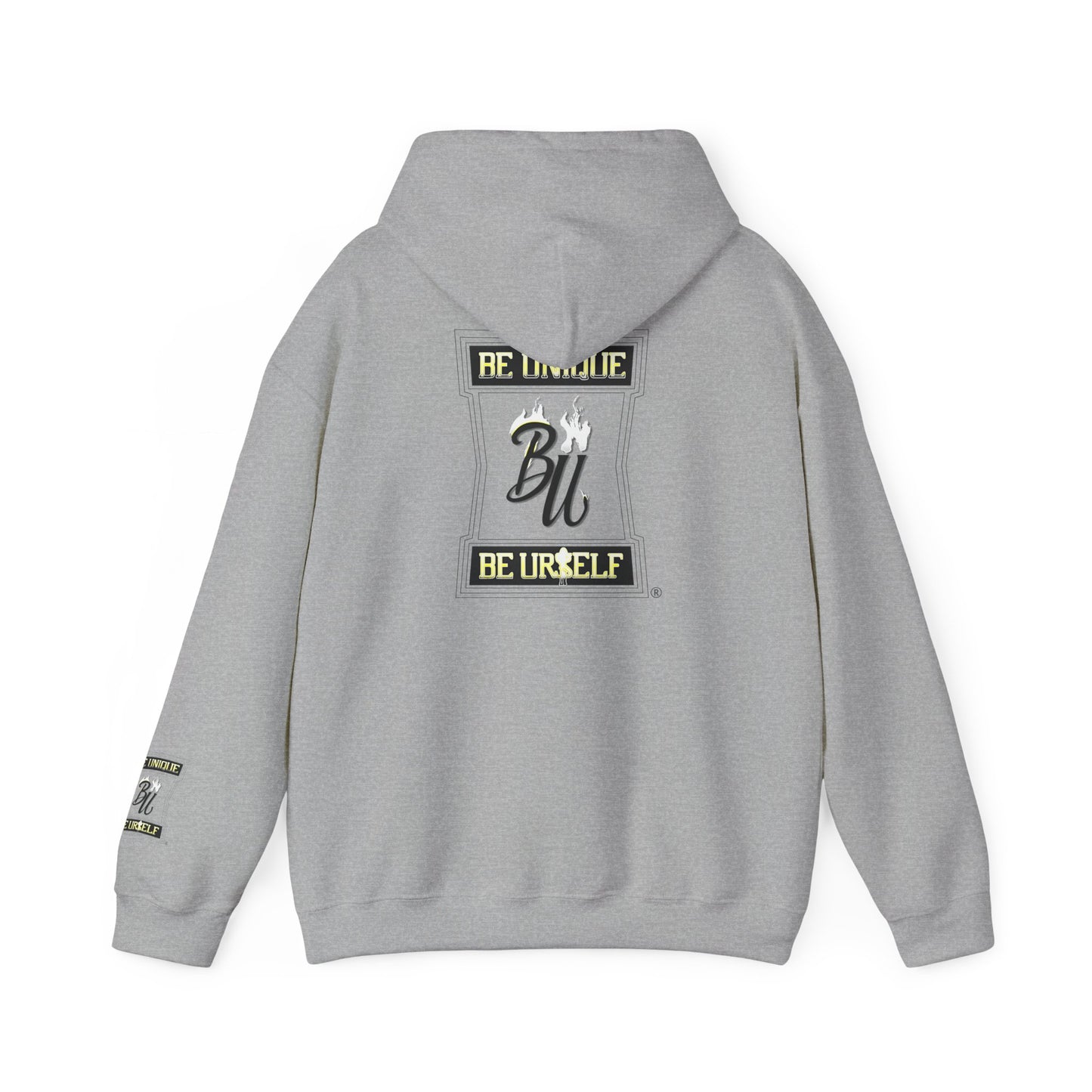 Hoodie — Cherub with Roses Design, 'Be True, Be Yourself' Inspirational Streetwear