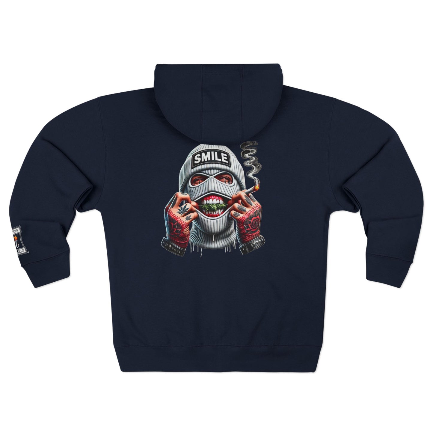 Urban Art Zip Hoodie - Smile Design for Trendsetters