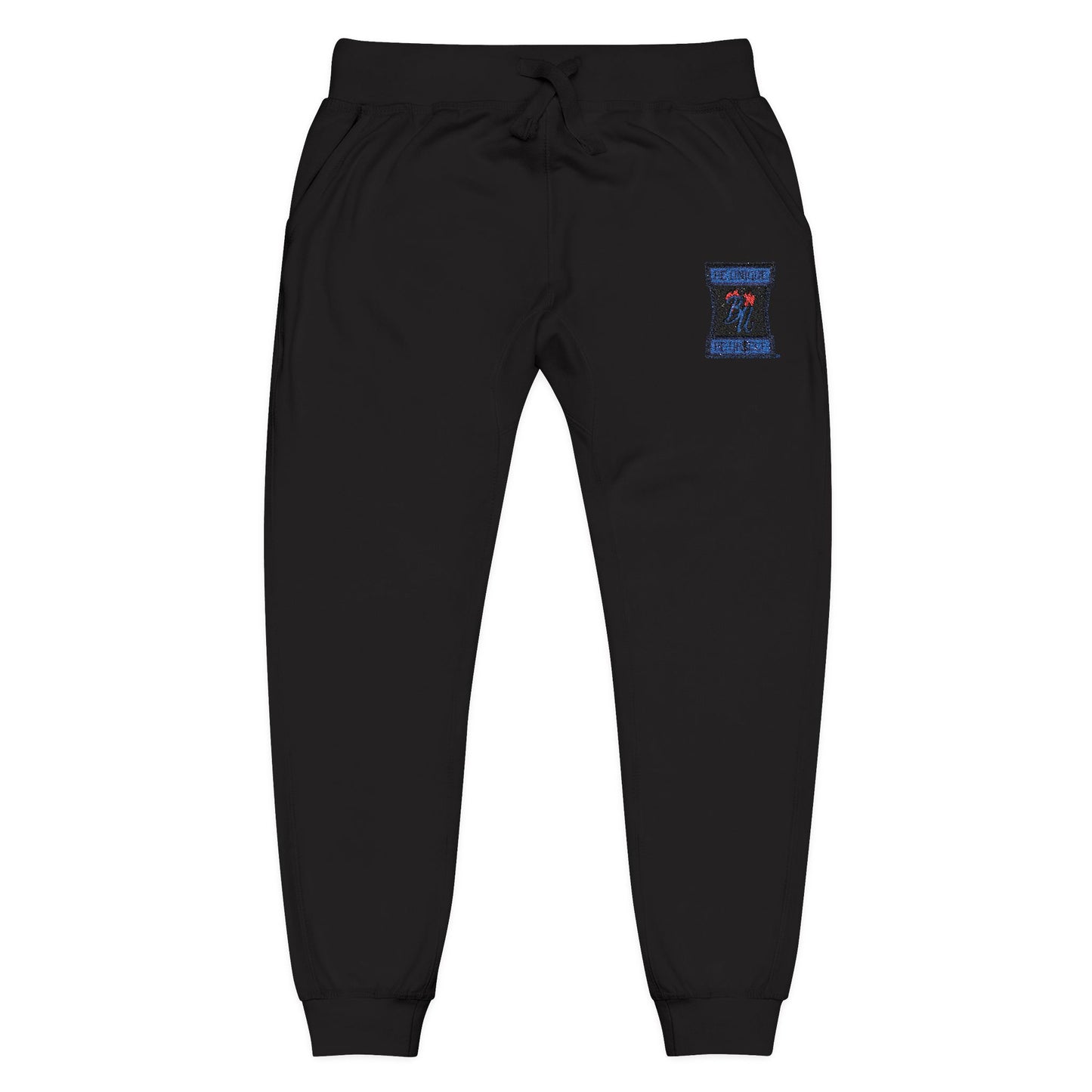 Embroidered Cosmic Cat Sweatpants — Cozy Pink Fleece Joggers