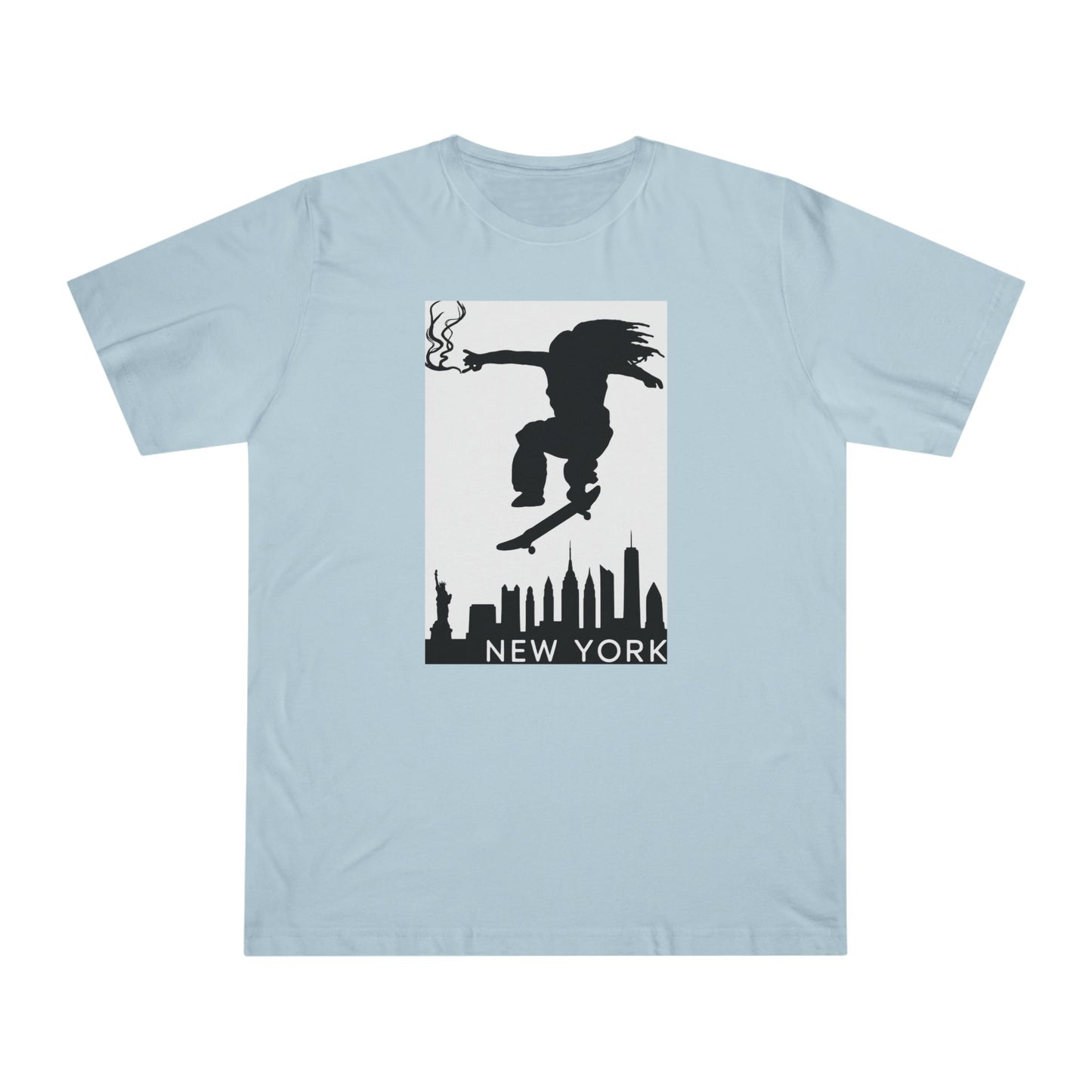 New York City Skater T-shirt, Urban Style Tee, Streetwear Shirt, Skateboarder Apparel, NYC Vibes Fashion