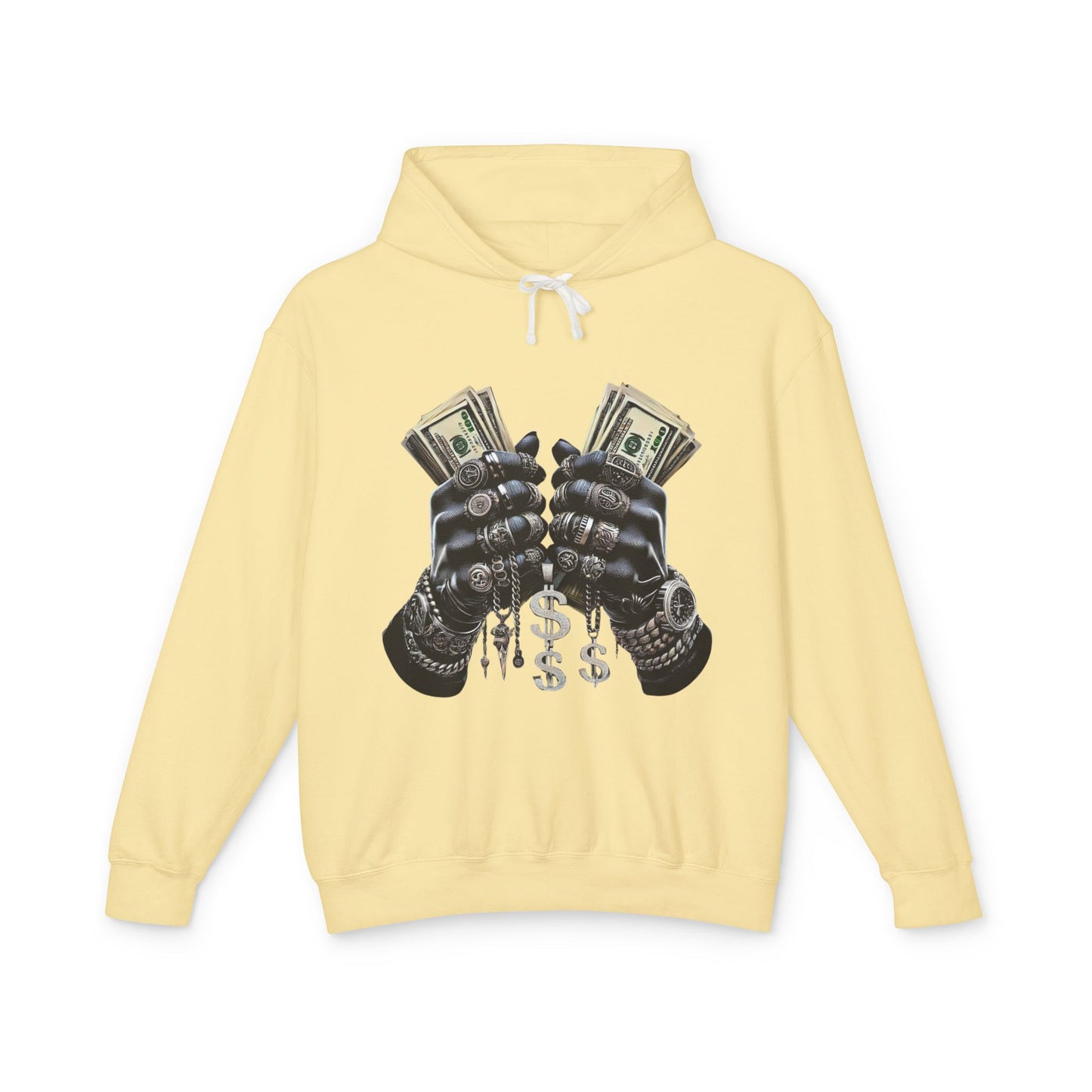 Money Moves Unisex Lightweight Hooded Sweatshirt, Casual Pullover, Streetwear, Unique Gift, Graphic Hoodie, Everyday Wear