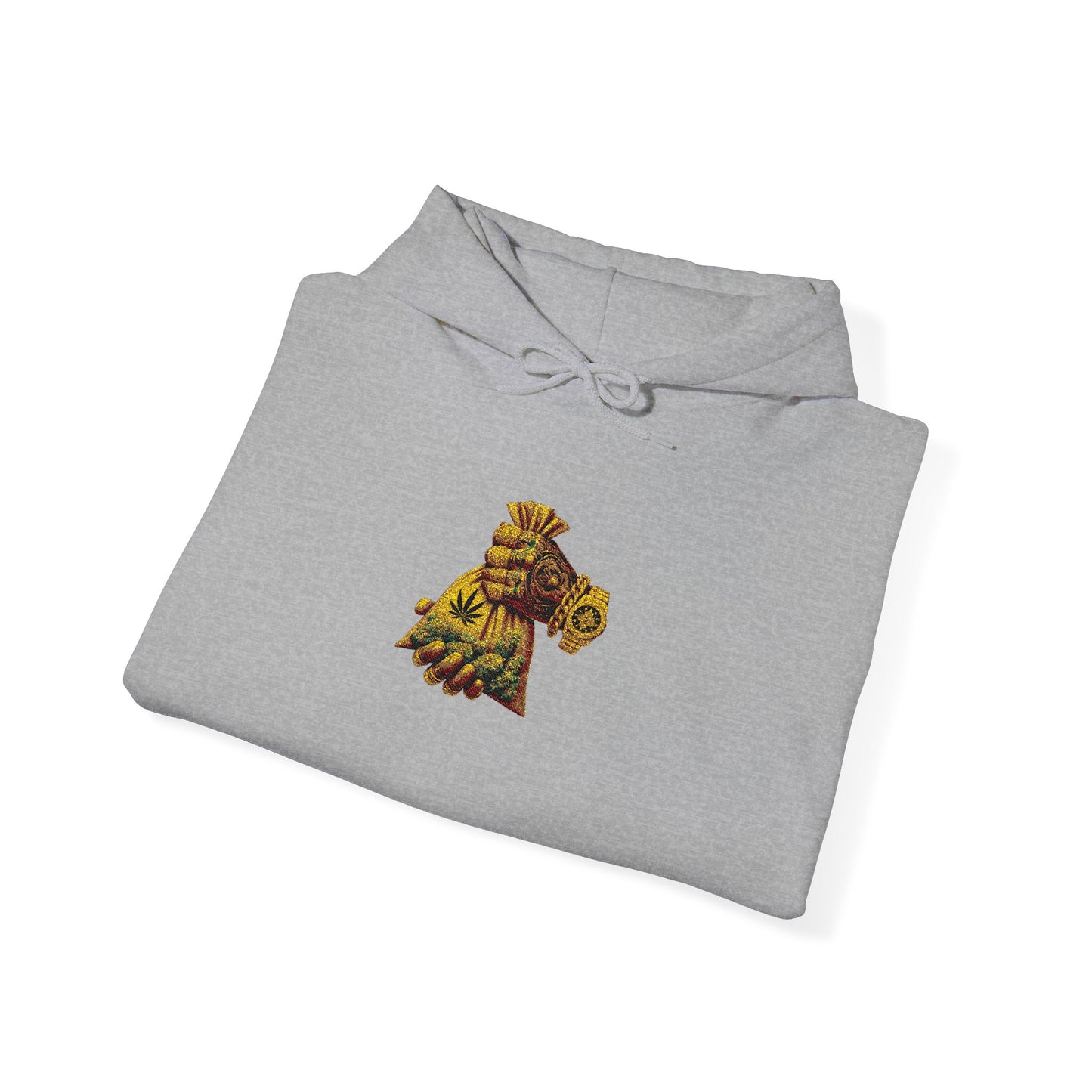 Hoodie — Golden Floral Teddy Bear Graphic Pullover
