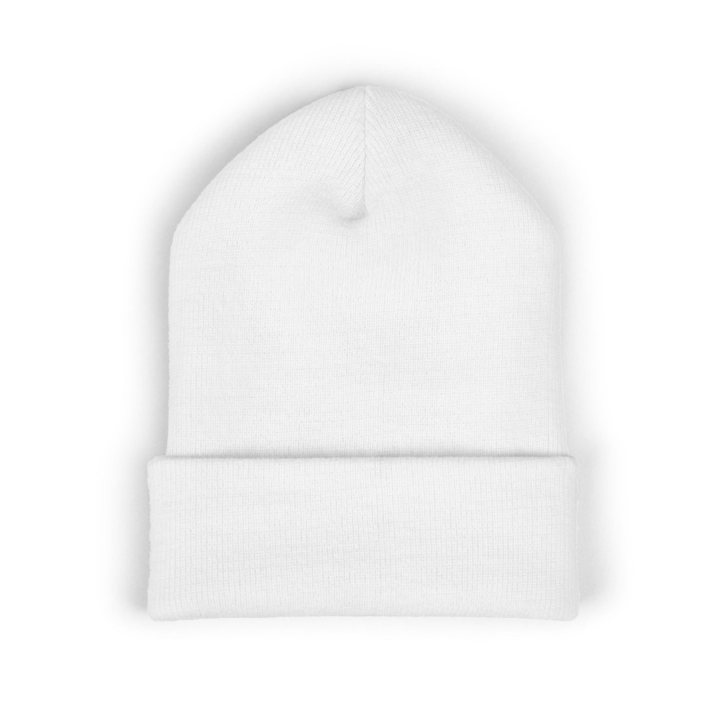 Classic Cuffed Beanie with Bold Embroidery, Cozy Winter Hat, Stylish Knit Cap, Perfect Gift for Her, Unisex Beanie