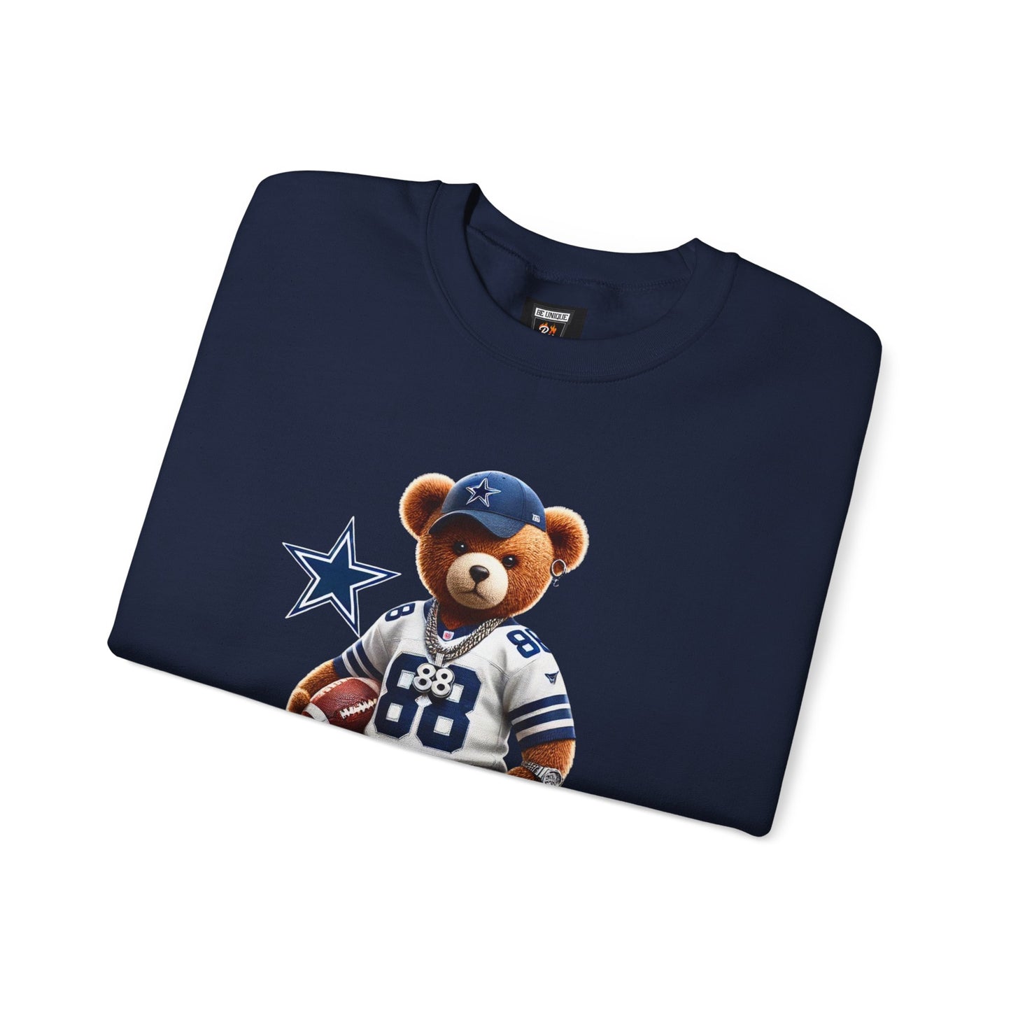 Sporty Bear Crewneck Sweatshirt, Casual Fall Fashion, Coziest Gift for Football Fans, Unisex Sweatshirt, Perfect for Game Days