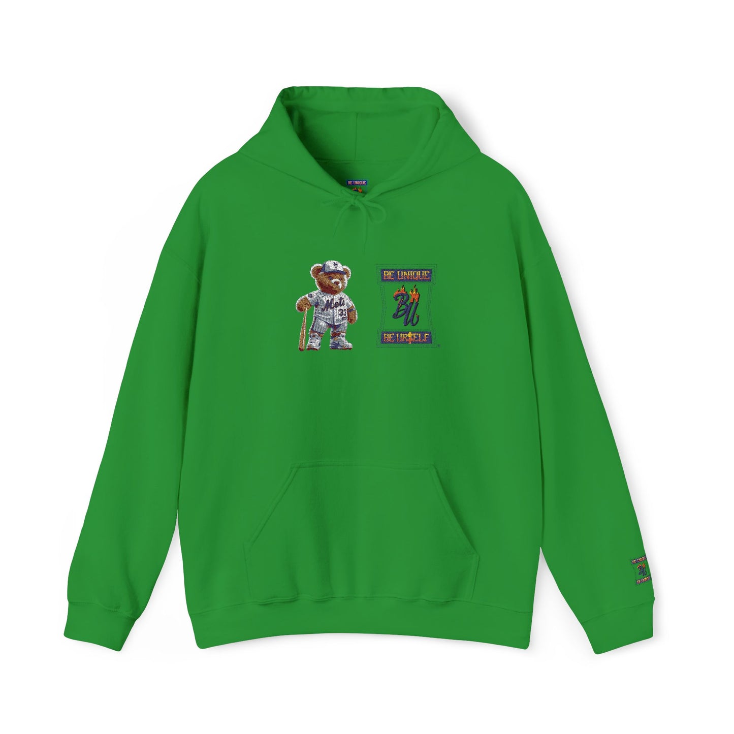 Space Bear Graphic Hoodie — Retro Astronaut Teddy Patch Sweatshirt