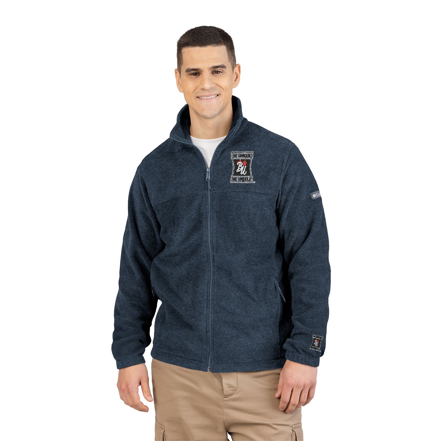 Embroidered Fleece Jacket — 'Be Unique Be Yourself' Chest & Back Design