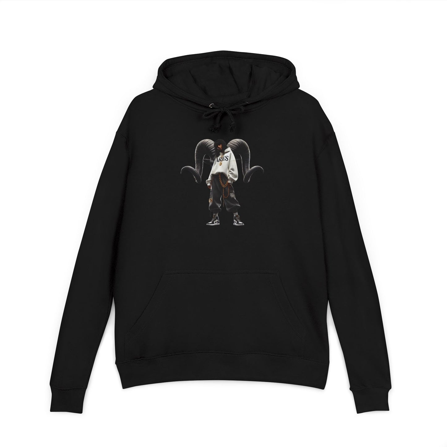 Gothic Angel Unisex French Terry Hoodie - Cozy Black Sweatshirt for Stylish Comfort, Streetwear, Unique Gift, Casual Wear, Everyday Fashion