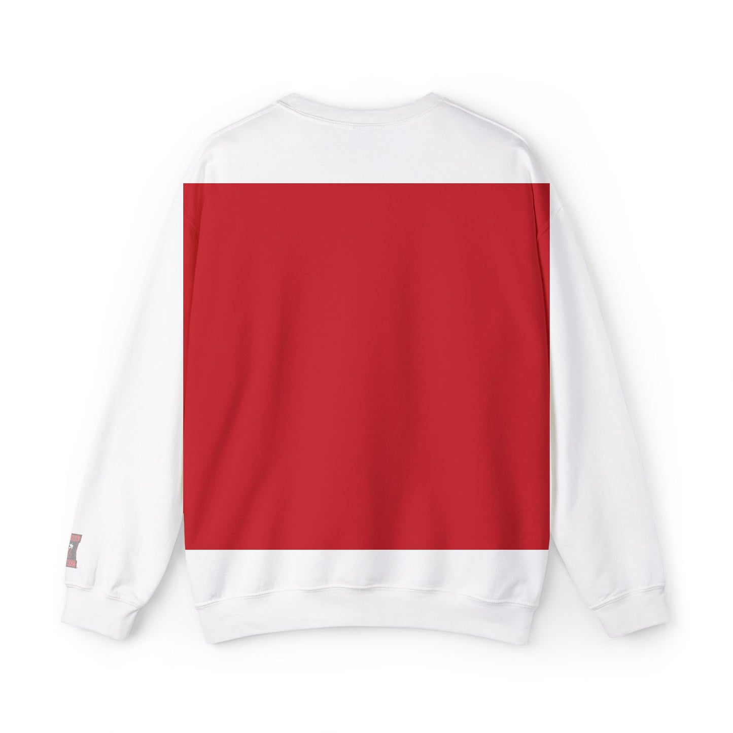 Black Crewneck Sweatshirt with Red Floral Skull Patch – Gothic Streetwear