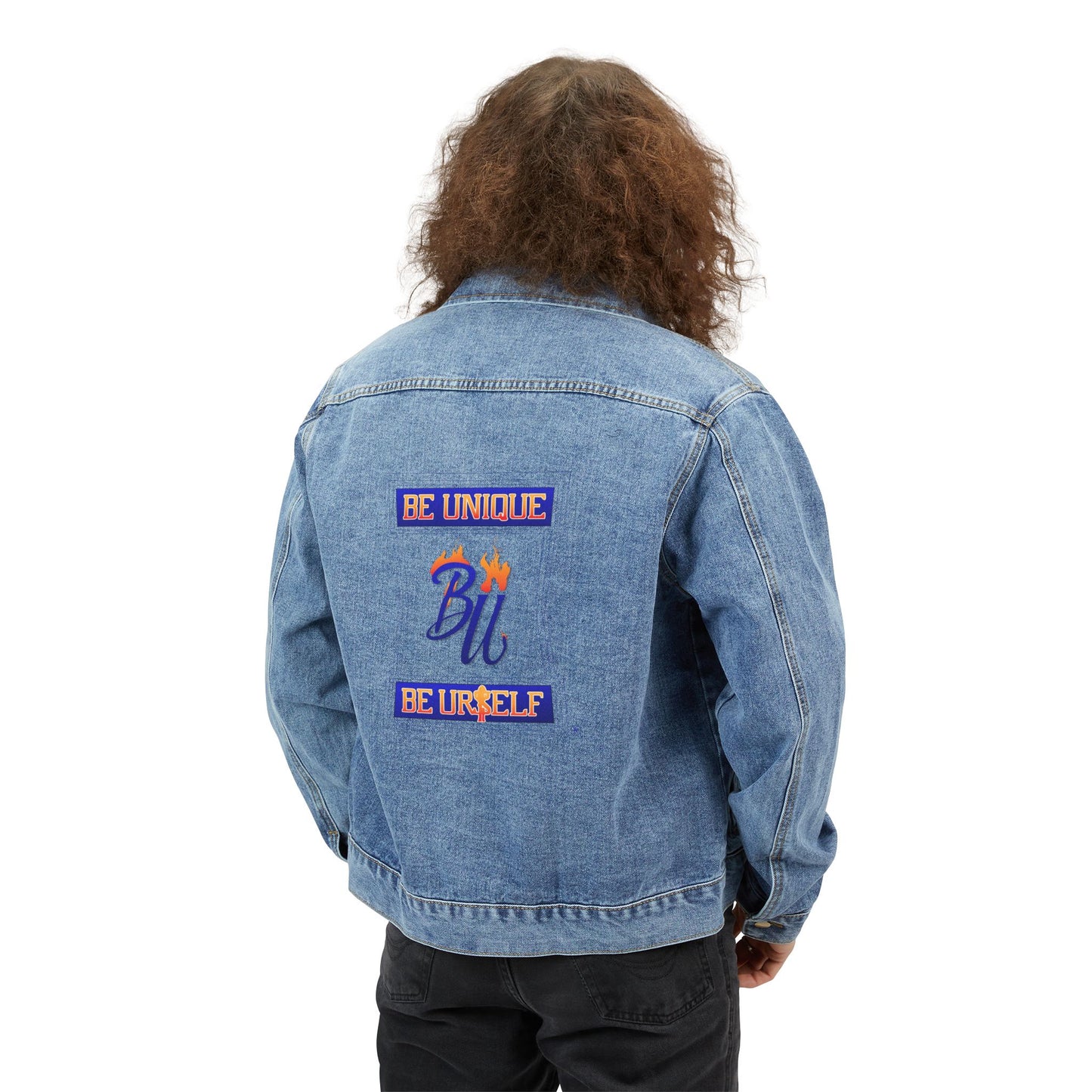 Be Unique Denim Jacket for Men, Casual Layering Piece, Gift for Him, Trendy Men's Fashion, Summer Style Essential, Self-expression, [...]