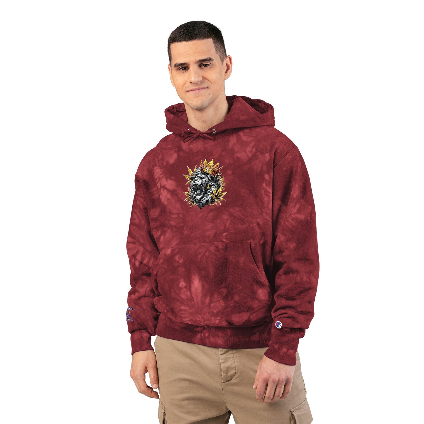Unisex Tie-Dye Hoodie with Embroidery, Unisex Sweatshirt, Comfortable Casual Wear, Trendy Fashion, Gift for Him/Her