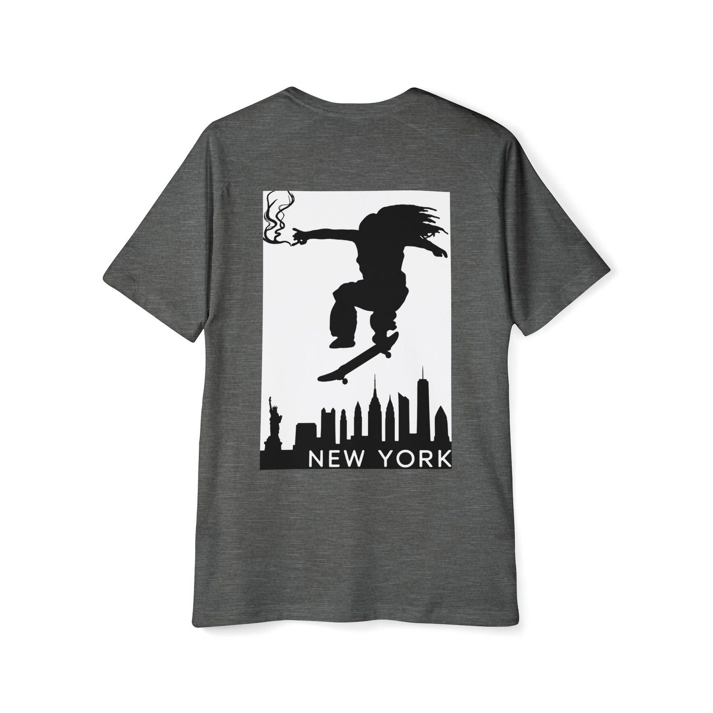 New York Skateboarder Men's Raglan T-Shirt, Streetwear, Urban Fashion, Gift for Him, Casual Wear, Cool Graphic Tee