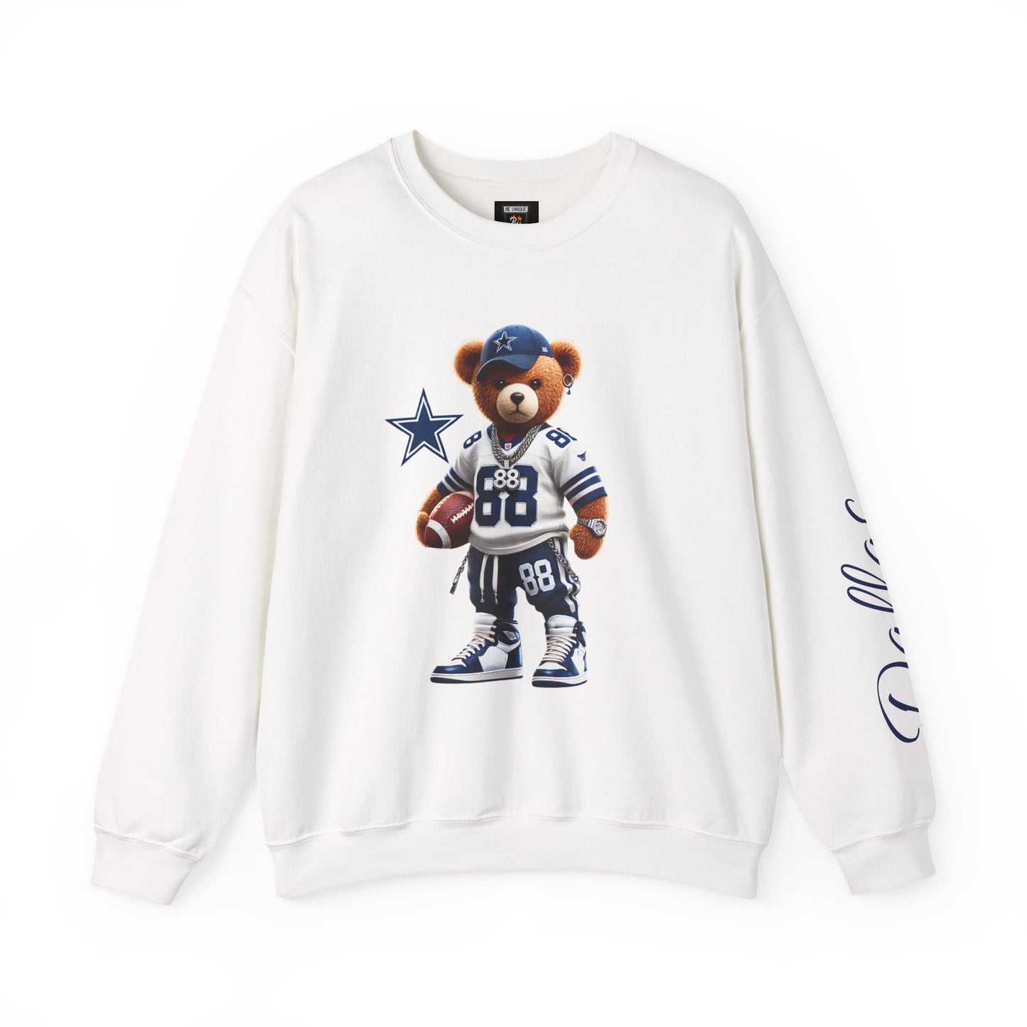 Sporty Bear Crewneck Sweatshirt, Casual Fall Fashion, Coziest Gift for Football Fans, Unisex Sweatshirt, Perfect for Game Days