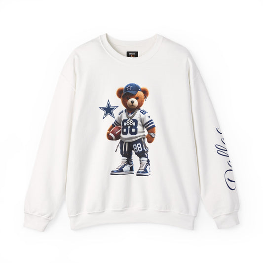 Sporty Bear Crewneck Sweatshirt, Casual Fall Fashion, Coziest Gift for Football Fans, Unisex Sweatshirt, Perfect for Game Days
