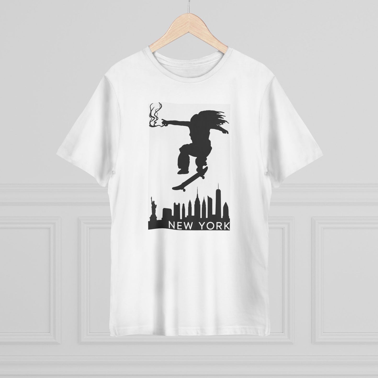 New York City Skater T-shirt, Urban Style Tee, Streetwear Shirt, Skateboarder Apparel, NYC Vibes Fashion