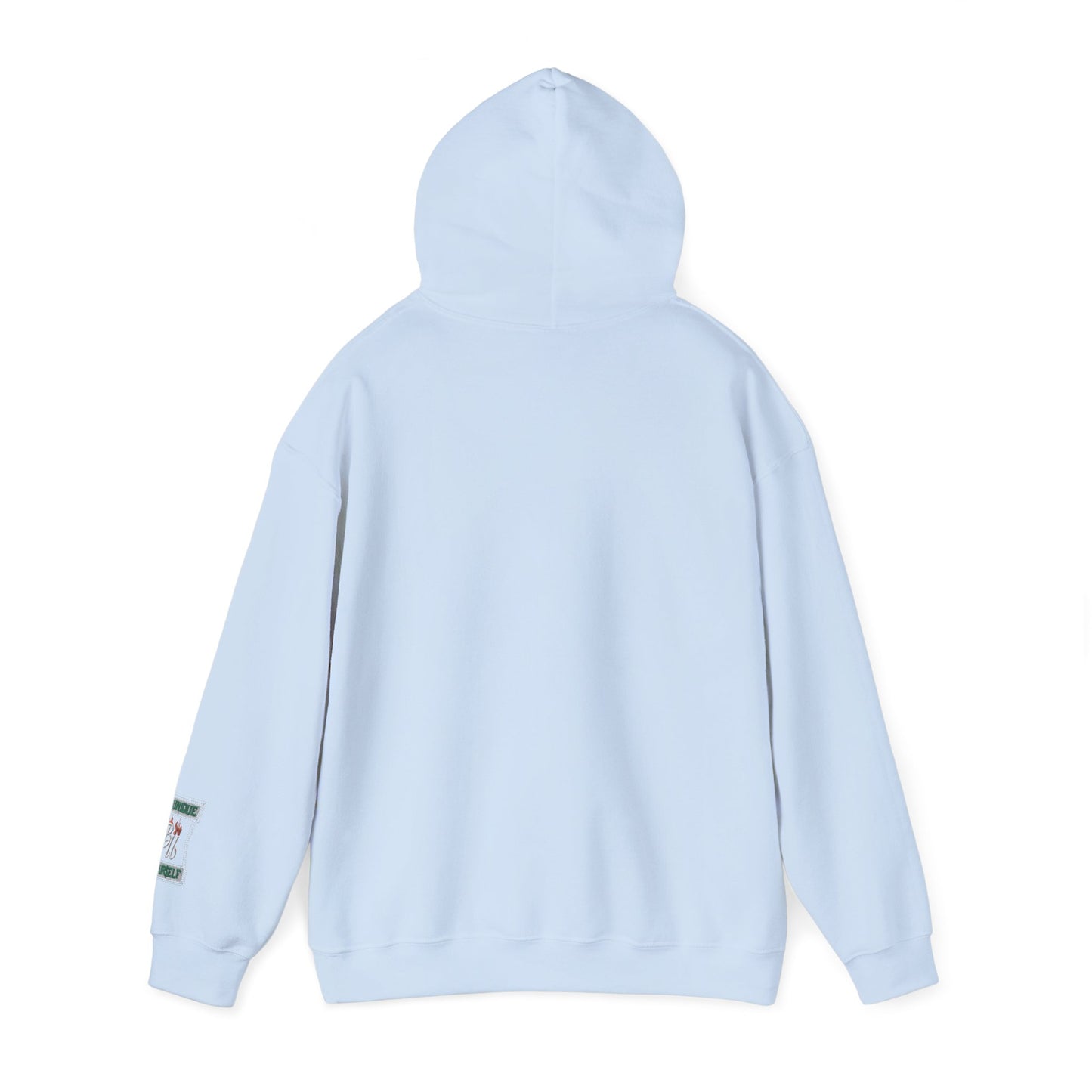 Patchwork Teddy Bear Hoodie — Colorful Grunge Bear Graphic Sweatshirt