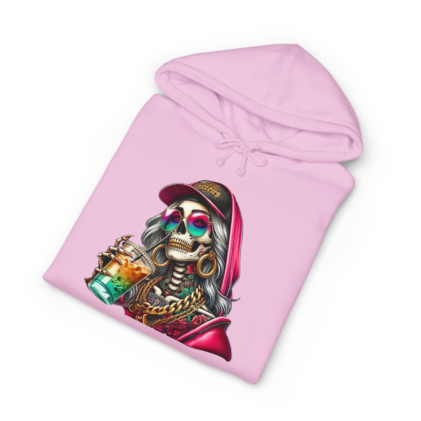 Chic Skull Hoodie - Unisex Heavyweight Sweatshirt, Graphic Hoodie, Trendy Apparel, Unique Gift, Halloween, Everyday Wear