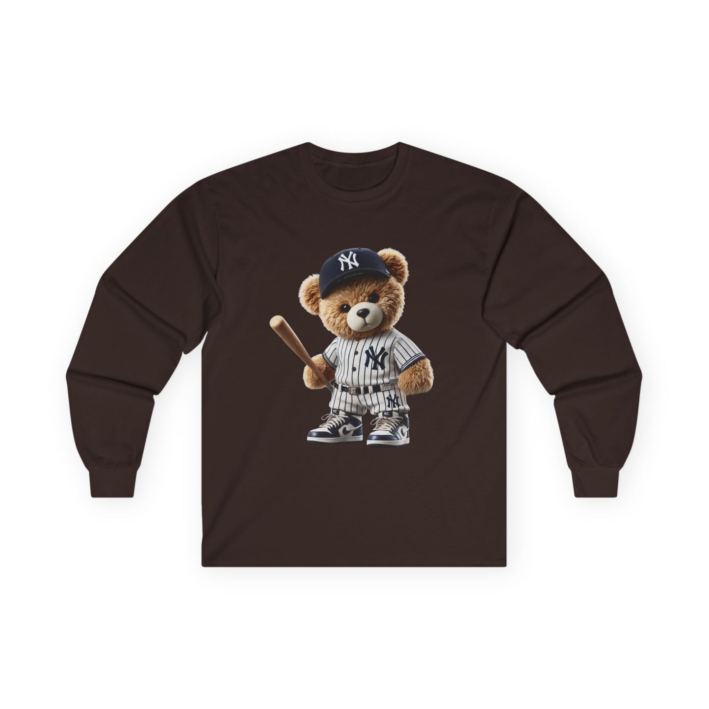 Baseball Bear Long Sleeve Tee - Cute Baseball Shirt, Perfect for Sports Fans, Gift for Kids and Adults, Spring and Summer Style, [...]