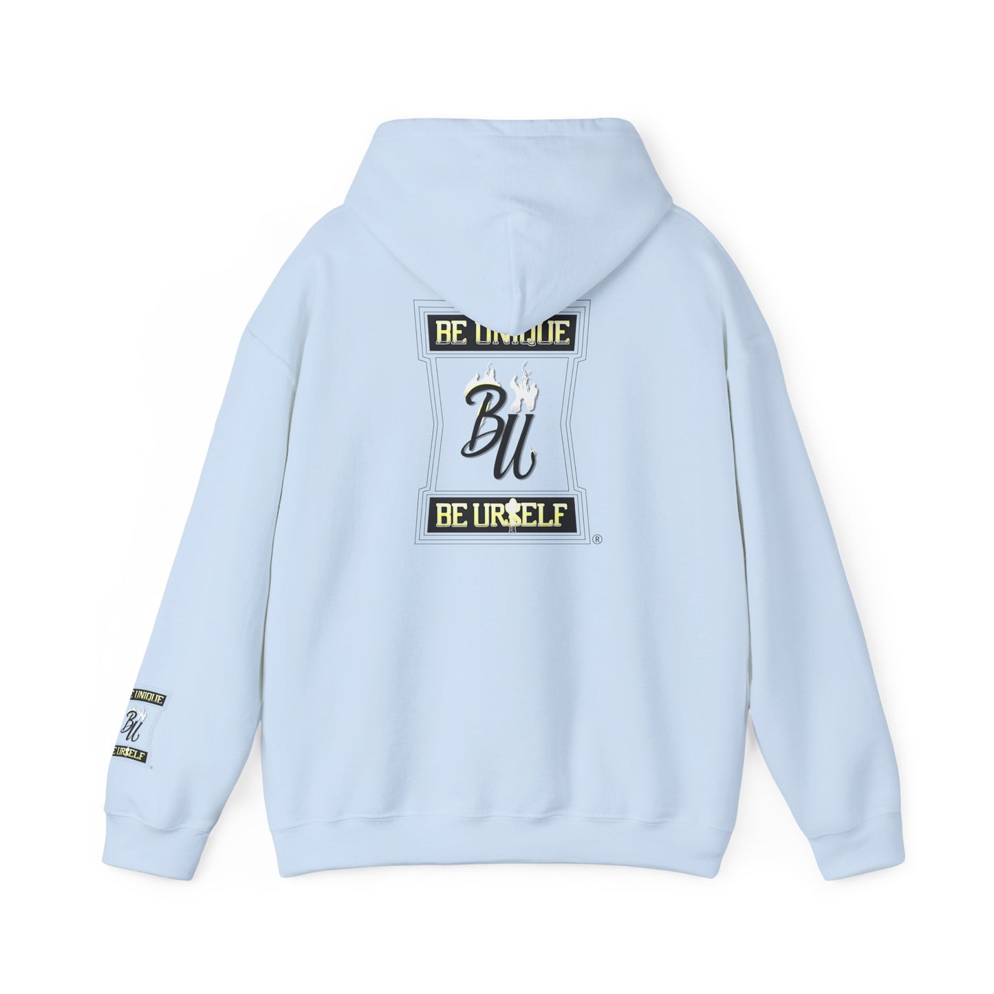 Hoodie — Cherub with Roses Design, 'Be True, Be Yourself' Inspirational Streetwear
