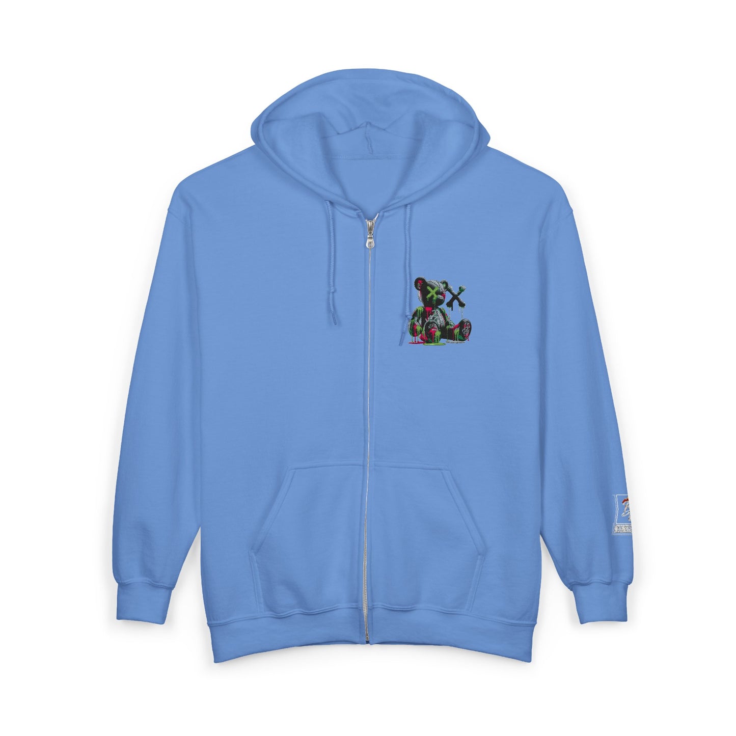 Cool Bear Graphic Unisex Zip Hoodie, Cozy Hoodie for Teens, Casual Wear, Street Style, Perfect Gift for Friends