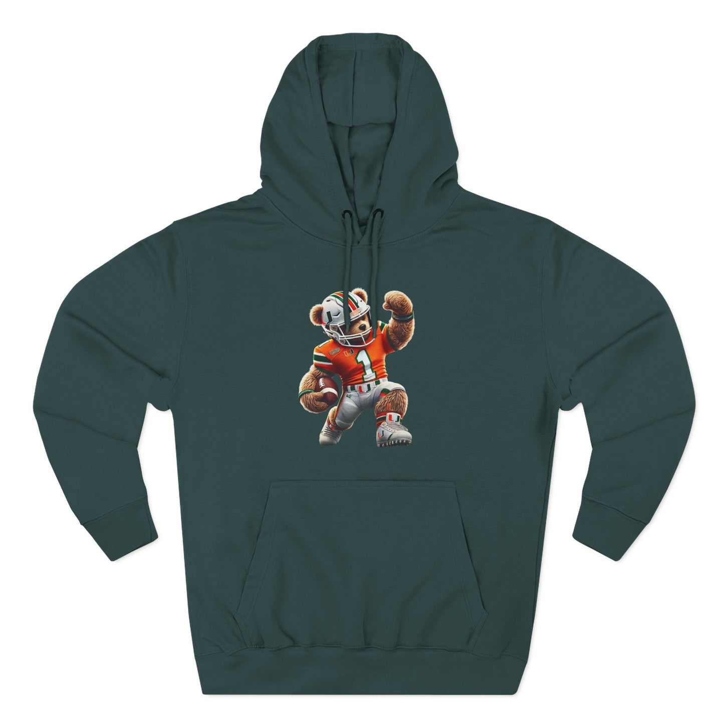 Sporty Three-Panel Fleece Hoodie, Unique Hooded Sweatshirt, Casual Fall Wear, Gift for Sports Fans, Comfortable Activewear