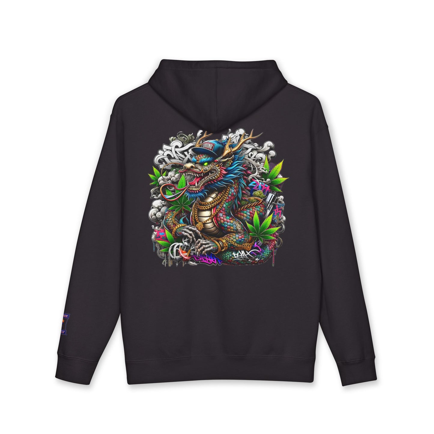 Colorful Dragon Design Unisex Heavyweight Hoodie, Graphic Sweatshirt, Streetwear Fashion, Unique Gift, Cozy Wear