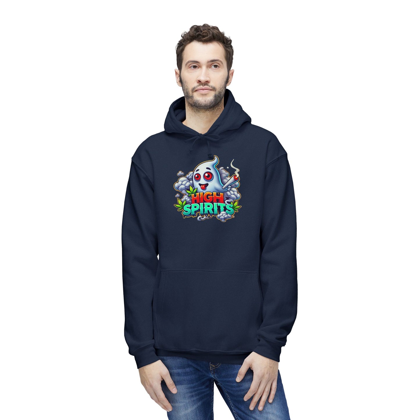 Unisex Hooded Sweatshirt - Halloween Ghost Design, Cozy Gift for Fall, Party Wear, Spooky Season, Casual Comfort