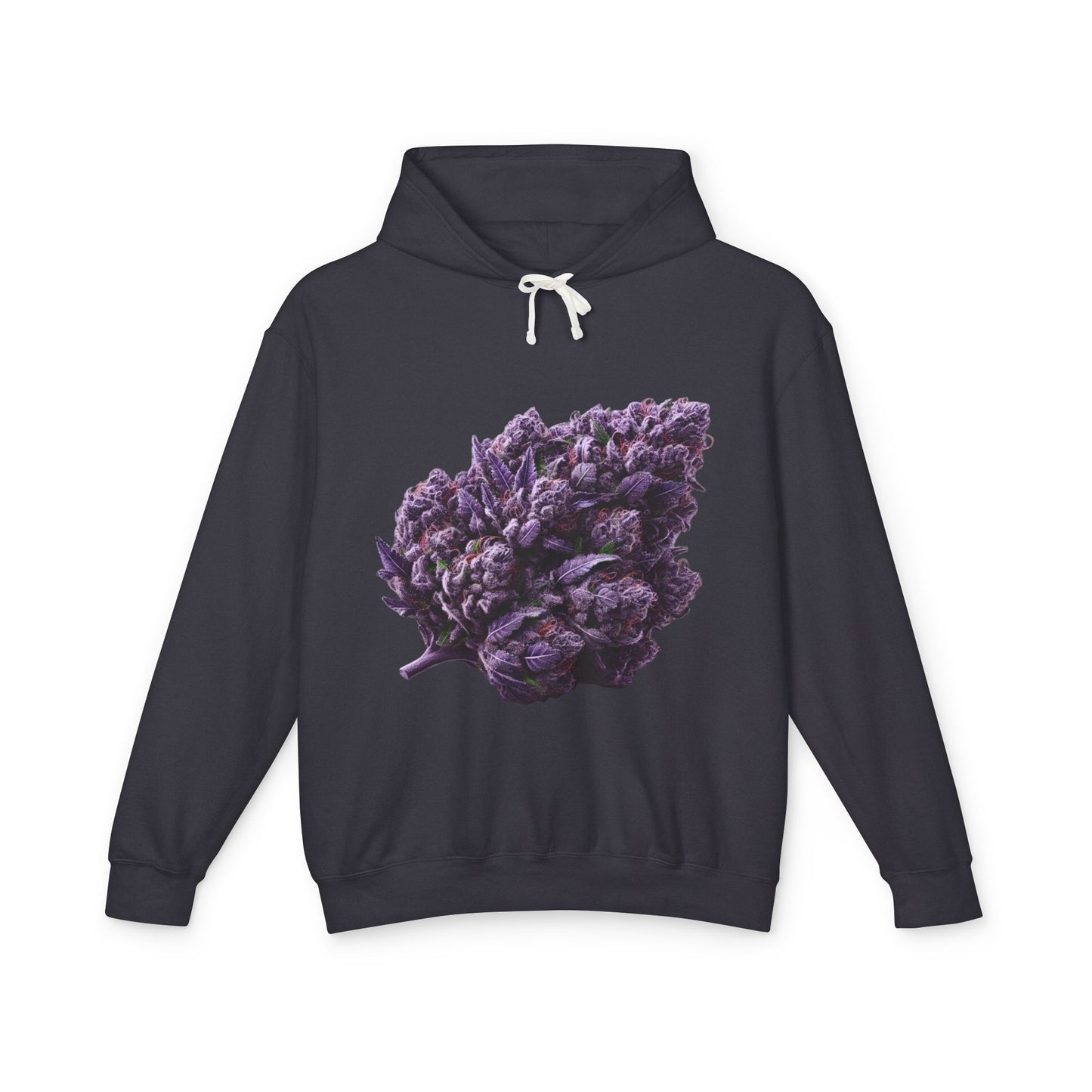 Botanical Purple Flower Hoodie, Unisex Lightweight Sweatshirt, Cozy Casual Wear, Nature Lover Gift, Spring Fashion, Eco-Friendly Apparel