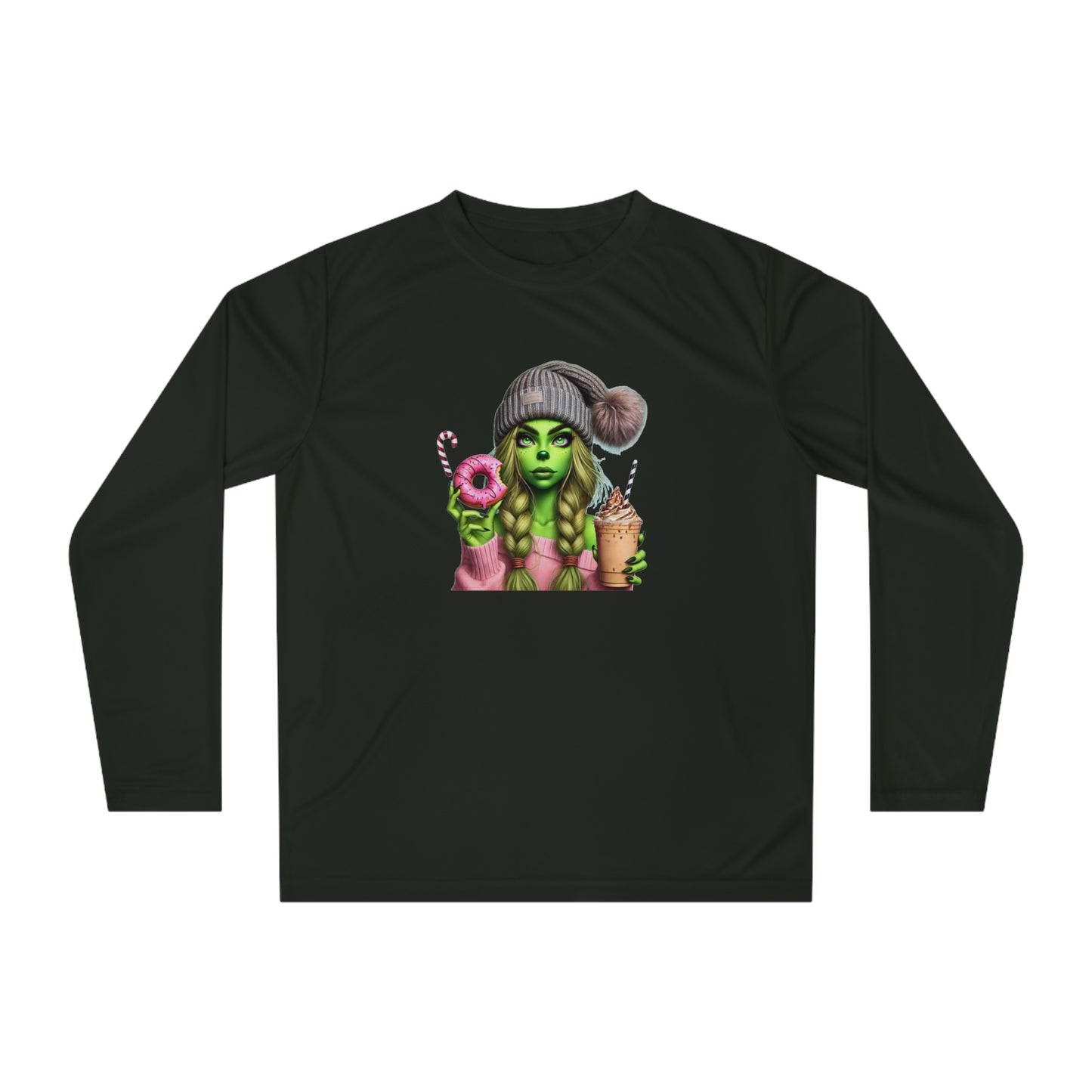 Unisex Performance Long Sleeve Shirt with Fun Green Illustration, Cute Gift for Friends, Ideal for Parties, Festivals, Everyday Wear, [...]