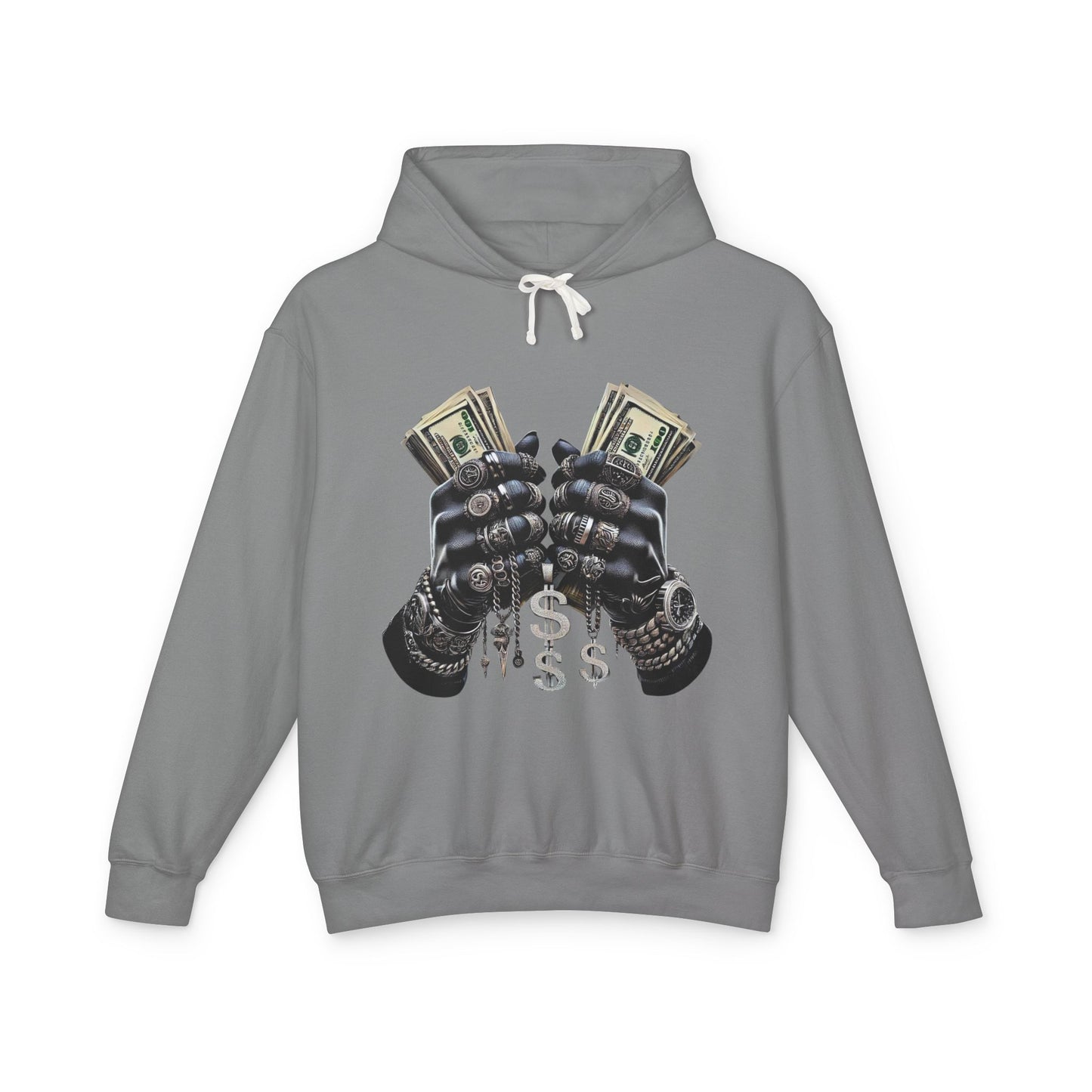 Money Moves Unisex Lightweight Hooded Sweatshirt, Casual Pullover, Streetwear, Unique Gift, Graphic Hoodie, Everyday Wear