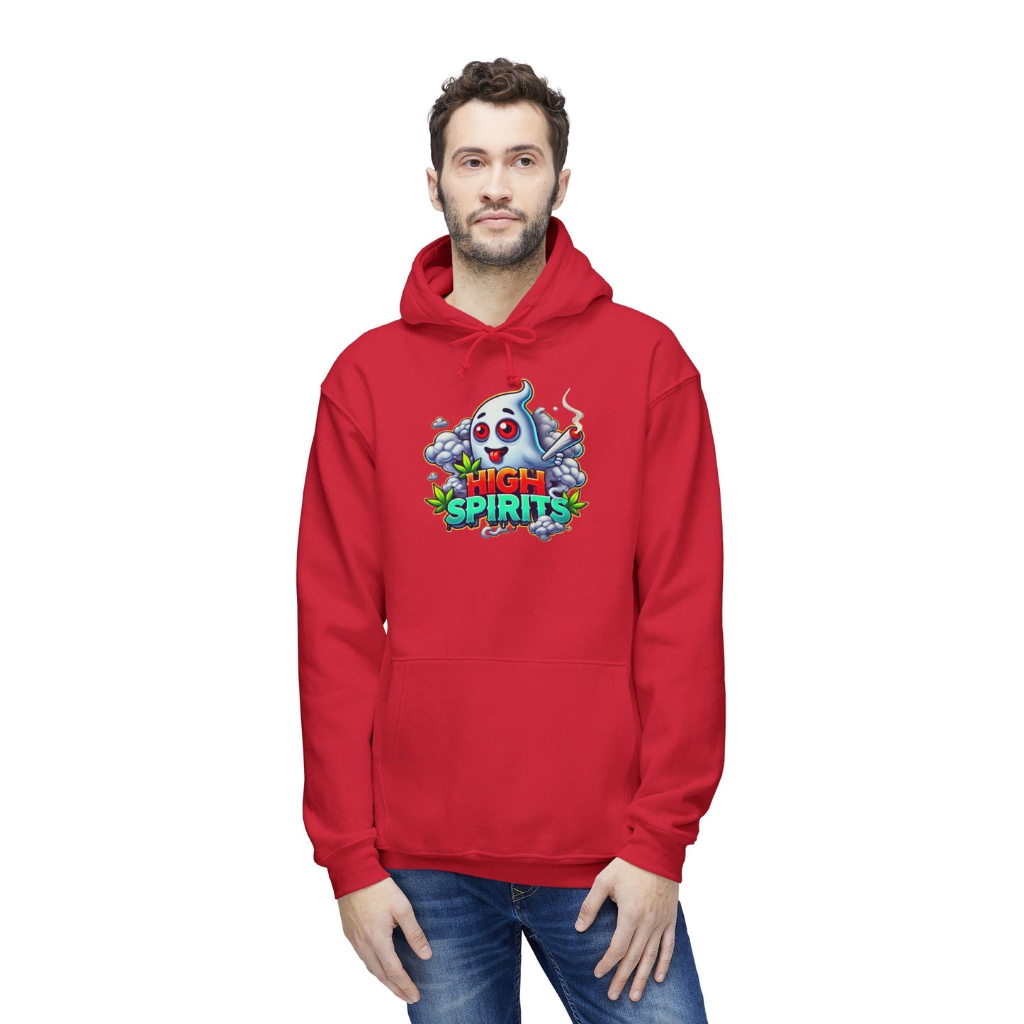 Unisex Hooded Sweatshirt - Halloween Ghost Design, Cozy Gift for Fall, Party Wear, Spooky Season, Casual Comfort