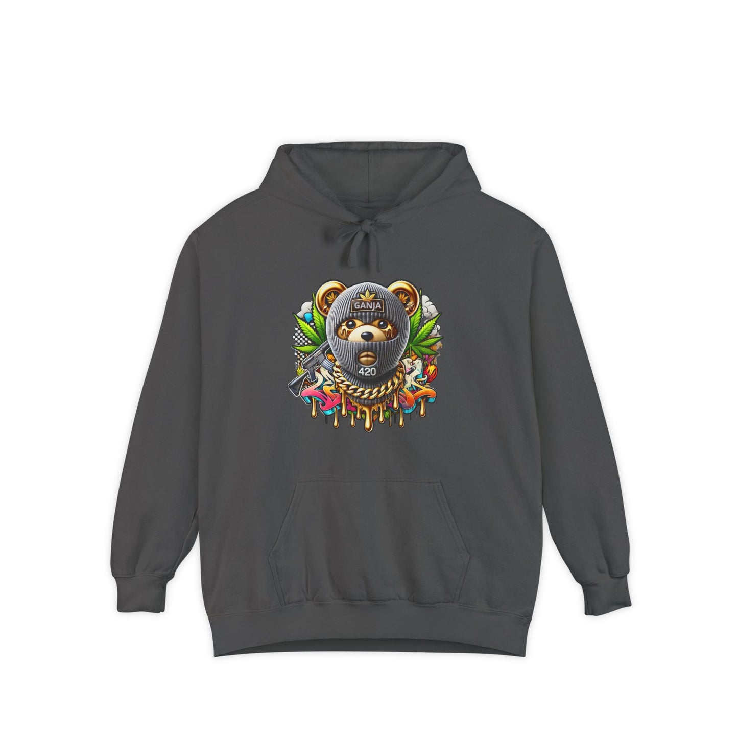 Artistic Bear Hoodie, Unisex Pullover, Unique Graphic Sweatshirt, Cozy Gift for Nature Lovers, Trendy Streetwear