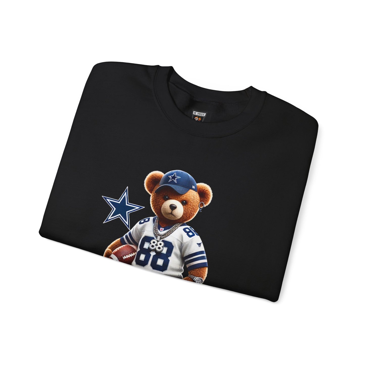 Sporty Bear Crewneck Sweatshirt, Casual Fall Fashion, Coziest Gift for Football Fans, Unisex Sweatshirt, Perfect for Game Days