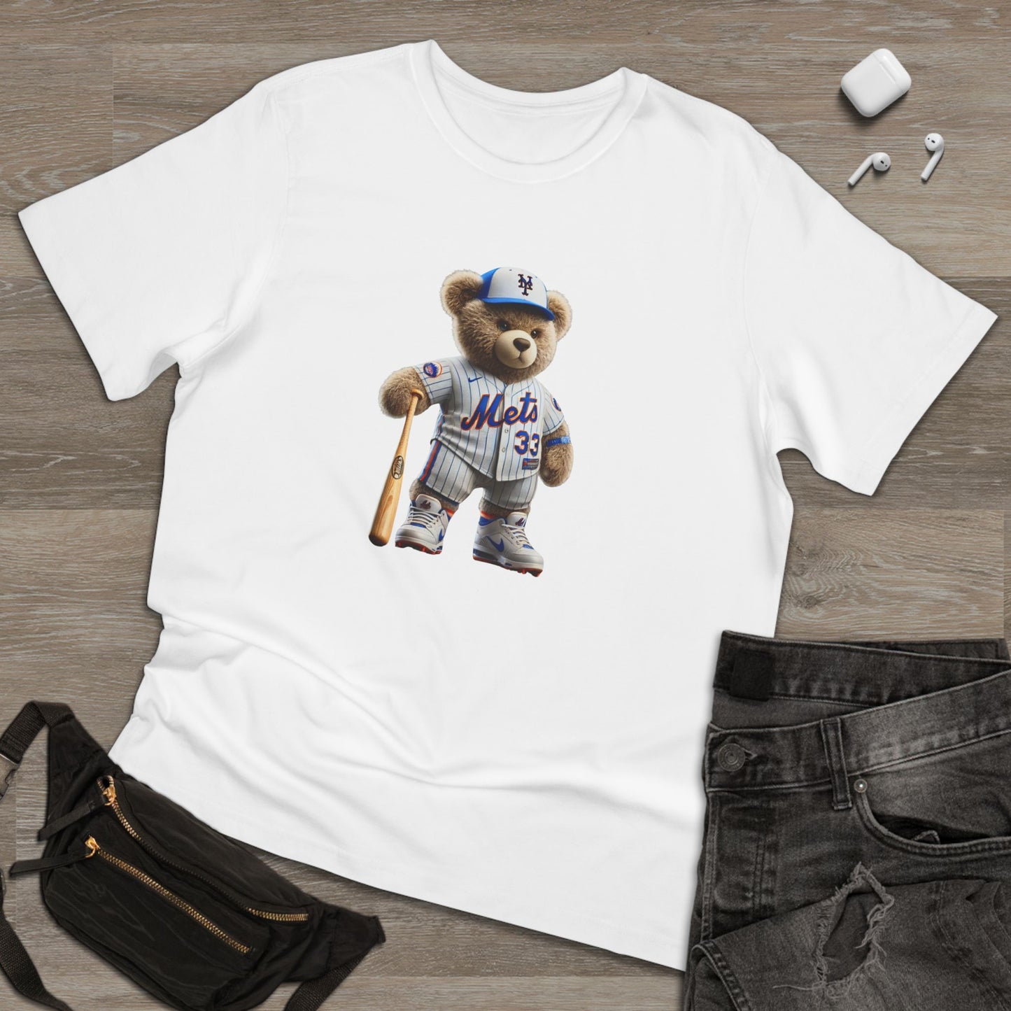 Unisex Bear Baseball T-Shirt, Cute Animal Tee, Gift for Sports Fans, Casual Wear, Soft Cotton Top