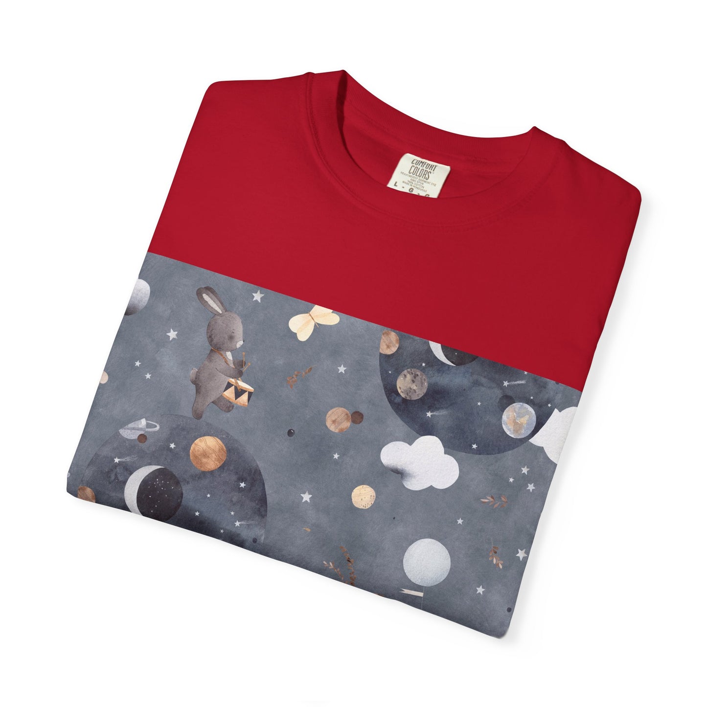 Whimsical Space-Themed T-Shirt, Unisex Graphic Tee, Comfortable Casual Wear, Unique Gift for Friends, Everyday Style, Be Unique Be Yourself